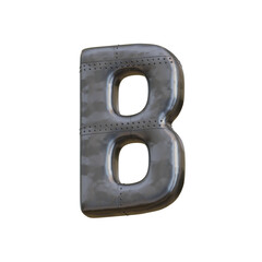 Steampunk Steel 3D Alphabet or PNG Letters