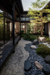 Japan Culture Home and Garden Concept: Embracing the Timeless Elegance and Tranquility of Japanese Aesthetics, Creating a Harmonious Fusion of Indoor and Outdoor Spaces