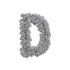 White Coral 3D Alphabet or PNG Letters