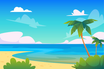 summer beach landscape background
