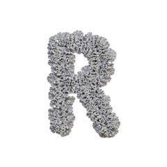 White Coral 3D Alphabet or PNG Letters