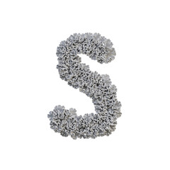 Naklejka premium White Coral 3D Alphabet or PNG Letters
