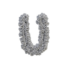 White Coral 3D Alphabet or PNG Letters