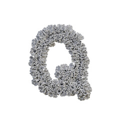 White Coral 3D Alphabet or PNG Letters