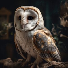 Barn Owl. Generative AI.