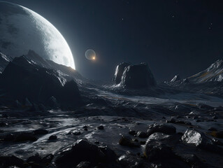 As Mirrored on a Generative AIs Vision: The Traveling Through the Hyperion Moon of Saturn