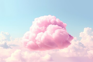Pink Aesthetic Wallpaper with Dreamy Clouds - Dreamy Background for Your Home, Generative AI