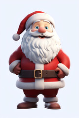 Obraz premium Santa Claus, with his rosy cheeks, twinkling eyes, and a beard as white as snow, is the embodiment of Christmas joy