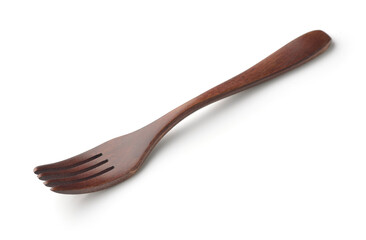 Dark brown wooden fork