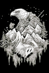 Fototapeta premium abstract illustration of an eagle