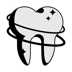 Bright White Healthy Teeth concept, tooth Protection from decay vector icon design, Dentures symbol,Oral Healthcare sign, Dental instrument stock illustration 