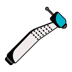 high speed dental drill concept,   handpiece vector icon design, Dentures symbol,Oral Healthcare sign, Dental instrument stock illustration 