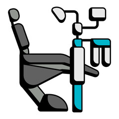 Orthodontic chairs concept, Mobile Independent Design vector icon design, Dentures symbol,Oral Healthcare sign, Dental instrument stock illustration 