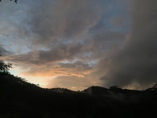 sunset in the mountains