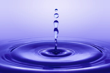 Freezed waterdrop. Soft backdrop light