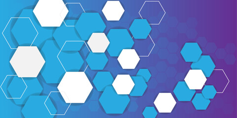 Obraz na płótnie Canvas HUD Hexagon futuristic background vector for technology and finance concept and education for future