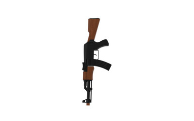 ak47 gun isolated on white background