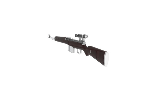 Karabiner 98k gun isolated on white