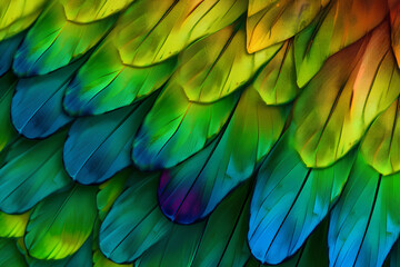 Obraz premium Closeup Butterfly Wing Rainbow Colors
