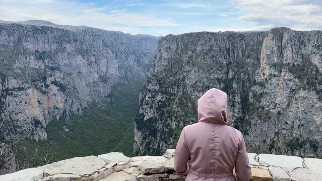 View of the Vikos Gorge, the deepest gorge in Europe, Epirus, Greece