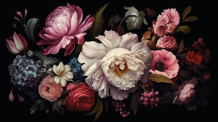 Obraz na płótnie Canvas A Mosaic of Dainty Flowers