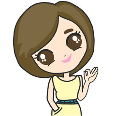 little girl smile hello woman