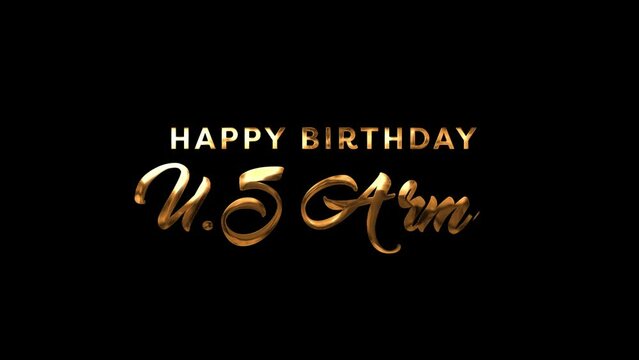 army birthday 2, Happy Birthday United States Army video animation. United States Army birthday is celebration with Black Background and golden text animation. Celebrating US Army Birthday on June 14