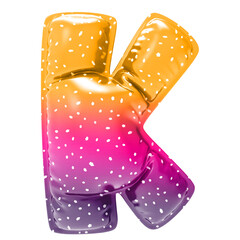 Font With Number 3D Render