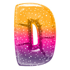 Font With Number 3D Render