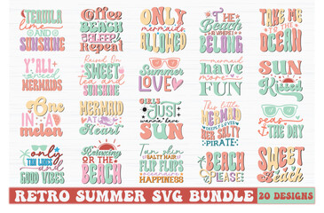 Retro Summer SVG Bundle
