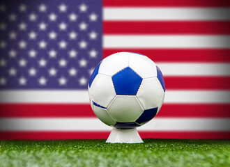 Fototapeta premium USA flag on the football celebration