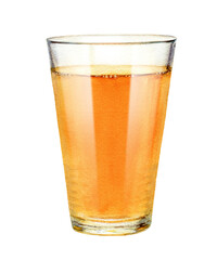 Glass of orange juice isolated on white background. Clipping path included