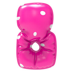 Font With Number 3D Render