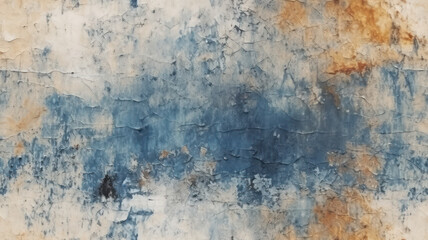 Obraz premium Old concrete wall with grainy texture in blue
