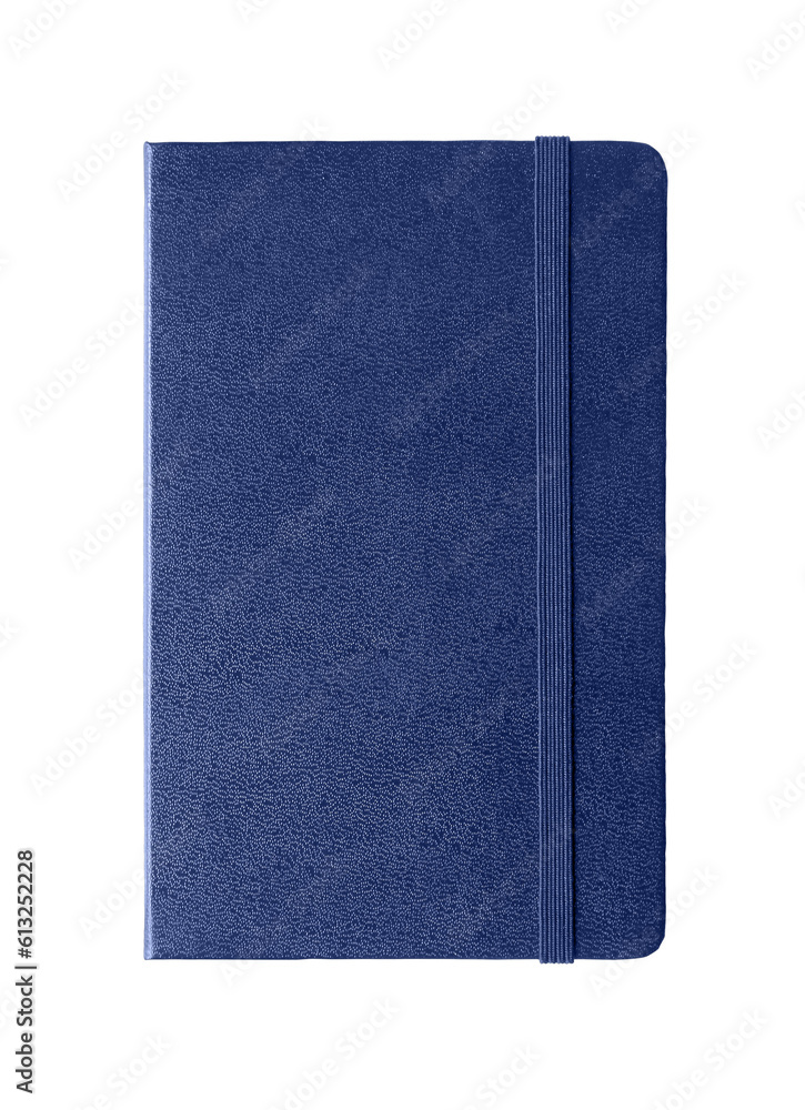 Sticker Marine blue closed notebook isolated on white