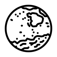 mars globe planet line icon vector. mars globe planet sign. isolated contour symbol black illustration