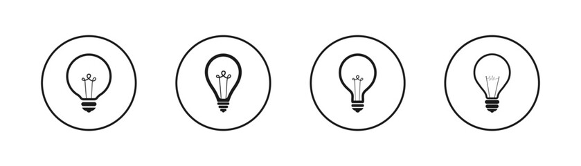 Light bulb icon. Light bulb vector icon. Idea icon. Vector illustration