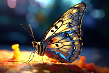 Fototapeta na wymiar Beautiful closeup of a butterfly