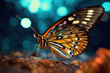 Fototapeta na wymiar Beautiful closeup of a butterfly