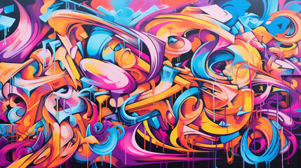 Graffiti grunge wallpaper. AI