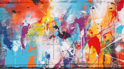 Obraz na płótnie Canvas Graffiti grunge wallpaper. AI