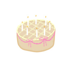 birthday cake with candles