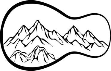 mountain landscape illustration