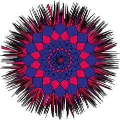 red and black circle