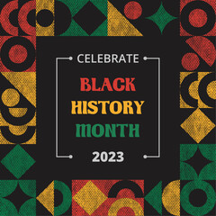 Black history month vector social media post