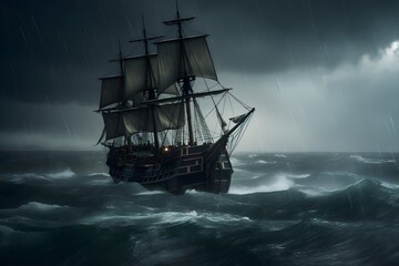 "Stormy Pirate Ship"