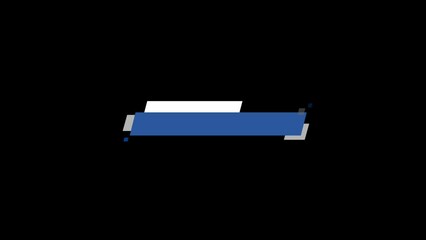 blue and white concise name bar animation,alpha channel