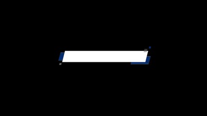 White name bar blank background animation, transparent channel