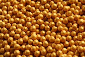 Bronze make up powder balls. Beauty concept