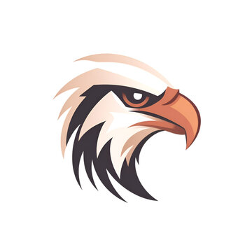 Eagle head vector Illustration on white background for graphic and web design.